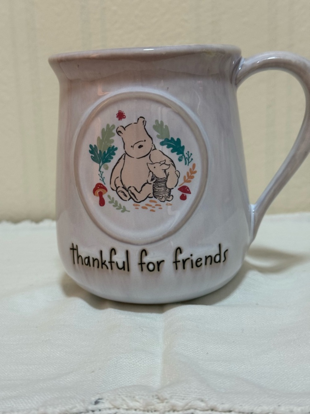 Disney‎ Rae Dunn Ceramic Mug in Cream and Black